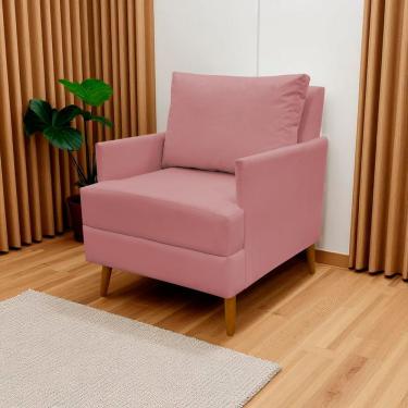 Imagem de Poltrona Decorativa Serena Suede Para Sala Escritório Consultório Clique & Decore