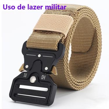 Imagem de Cinto Militar OEM Largo em Nylon com Fivela de Engate Rápido Resistente Marrom Unissex