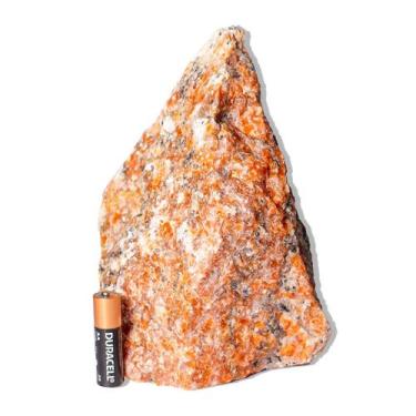 Imagem de 01 Calcita Laranja Pé Serrado 14 a 18cm 2 a 3kg - Tipo B - Cristaisdec