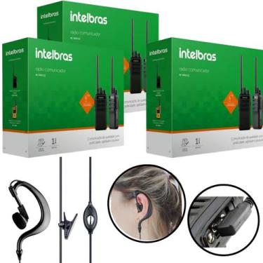 Imagem de 12 Rádios Intelbras RC3002 G2 Homologado Com Fones PTT Simples