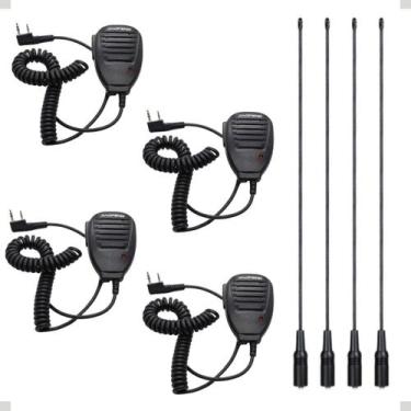 Imagem de Kit 3 Antena Nagoya NA-771 Dual Band com PTT Mike Baofeng
