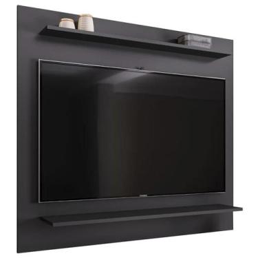 Imagem de Painel para Tv Suspenso 50 Pol 120cm 2 Prateleiras Versa Z34 Preto - M