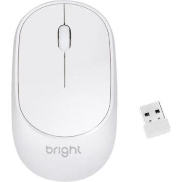 Imagem de Mouse Sem Fio Bright MS001 Branco