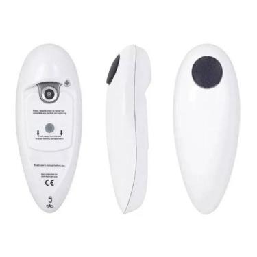 Imagem de Abridor Lata Elétrico Automático A Pilha Giratório Branco - Meu confor