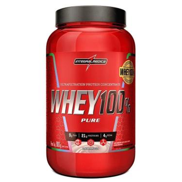 Imagem de Whey 100% Pure 900g Integralmedica Morango