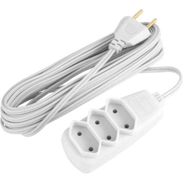 Imagem de Extensão Elétrica com 5 Metros, Cordão PL 2 x 0,75 Mm², 2P Gelo, Model