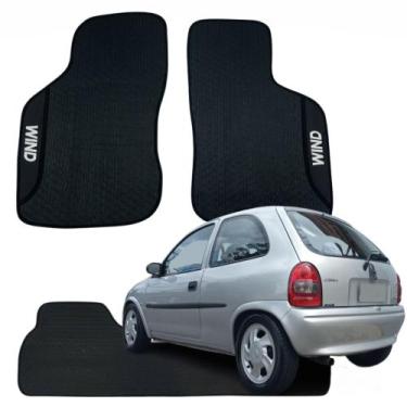 Imagem de Kit 3 Peças Tapete Automotivo Emborrachado Chevrolet Corsa Wind 1994 a