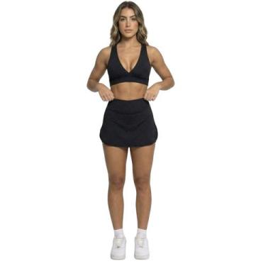 Imagem de Conjunto Top Bojo e Short Saia Bella Fiore Roupas para Academia Treino