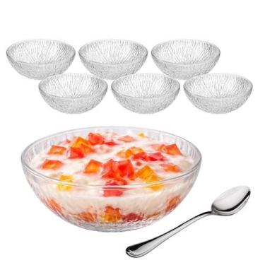 Imagem de Jogo 6 Potes De Sobremesa Tigela Bowl Taça De Vidro 330ml - CLICK HOUS