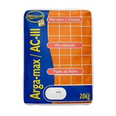 Imagem de Arga Max AC3 Branca 20kg Interno Externo Mármore Granito - SILAQUA