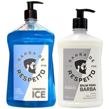 Imagem de Barba de Respeito Shampoo Ice 1L + Balm para Barba 500ml