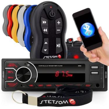 Imagem de Radio Automotivo Sem Toca Cd Mp3 Player Bluetooth 2 Entrada Usb Carreg