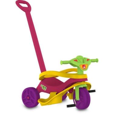 Imagem de Triciclo Mototico PASSEIO/PEDAL Rosa - Bandeirante