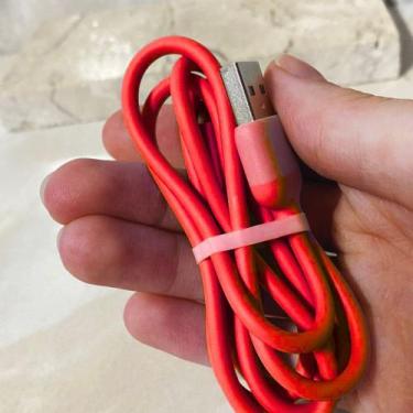 Imagem de Cabo USB-A para Micro USB V8 Vermelho 1M Carregamento Rápido - Sem Mar
