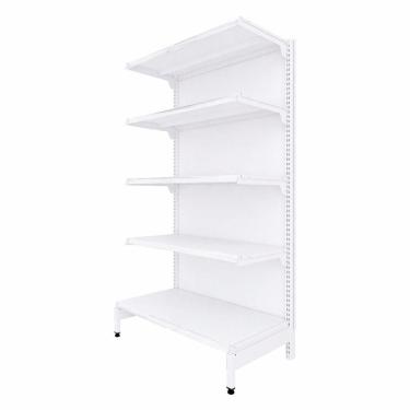 Imagem de Gôndola Prateleira 5 Níveis 40x30 New Plus 1,70 Ponta Pe Branco - Sa Gôndolas
