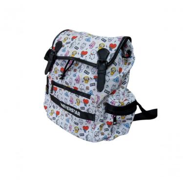 Imagem de Mochila Infantil De Costa - Fecho Saco Branca