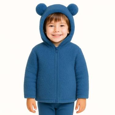 Imagem de Jaqueta Infantil Menino Fleece Inverno Luxo Urso Inverno - anjo da mam