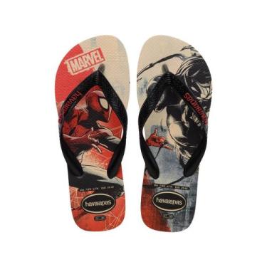 Imagem de Chinelo Havaianas Top Marvel Classic, Bege, Palha, Preto, 41/42