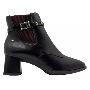 Imagem de Bota Dakota DO482 Cano Curto Salto Médio Vieri Feminina, 38, Preto