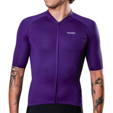 Imagem de Camisa de Ciclismo Triway Sports Endurance Roxa Masculina -, Roxo, P