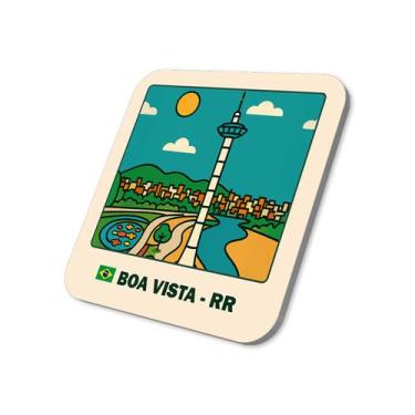 Imagem de Imã Geladeira Boa Vista- Roraima Brasil 5x5cm De Metal - M-Planner