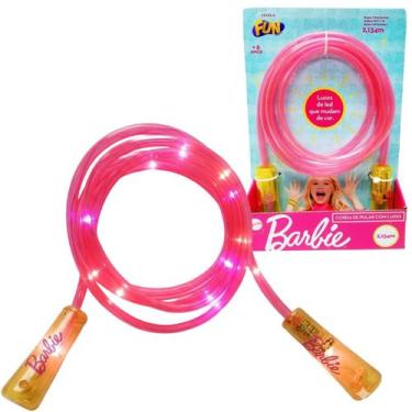 Imagem de Brinquedo infantil de pular corda com luzes da Barbie F0145-4 - Fun - 