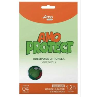 Imagem de kit 16 adesivos repelentes de citronela amoprotec - genérico