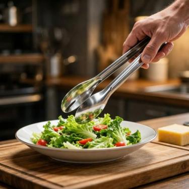 Imagem de Pegador de Salada em Aço Inoxidável 20cm Palácio
