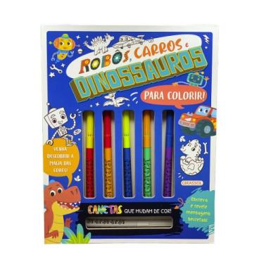 Imagem de Livro - Mania Colorida: Robôs, Carros e Dinossauros - Para Colorir com