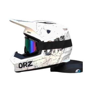 Imagem de Capacete De Motocicleta Off-Road Para Jovens Aprovado Pelo DOT Com Ócu