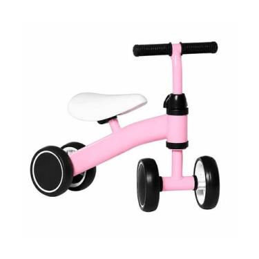 Imagem de Bicicleta de Equilíbrio Rosa Infantil Sem Pedal com 4 Rodas - B2