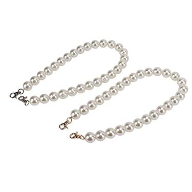 Imagem de Corrente para bolsa curta, multifuncional, simplesmente use DIY Pearl Bead Corrente para bolsa com instalação fácil removível para bolsas para carteiras para bolsas(Pérola 20mm)