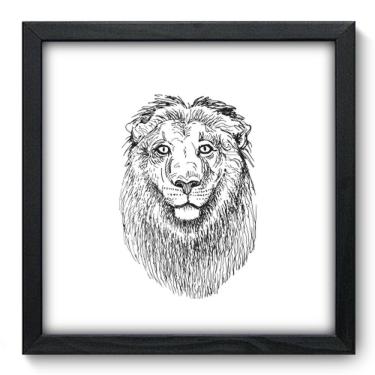 Imagem de Quadro Decorativo - Leão - 33cm x 33cm - 067qdsp