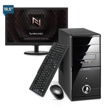 Imagem de Kit - Computador Neologic NLI81906 Intel Intel Core i3 10100 Geração 8Gb 1TB + Monitor 19,5