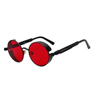 Imagem de Metal Steampunk Sunglasses Men Women Fashion Round Glasses Design Vintage Sun Glasses Oculos sol,8,China