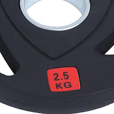 Imagem de Entatial Fatia de barra de mão com três orifícios, peça de levantamento de peso de 2,5 KG/5 KG/10 KG/20 KG, preto antiderrapante para treinamento esportivo doméstico Equipamento de ginástica Exercício (2,5 KG)