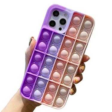 Imagem de Billion Good Capa de celular Push Pop It com bolha sensorial brinquedo arco-íris capa macia para iPhone 8 Plus capa alívio de estresse brinquedo Fidget capa para Apple iPhone 7 Plus,