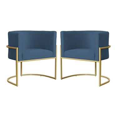 Imagem de Kit 02 Poltronas Luana Para Sala Suede Cores - DS Estofados