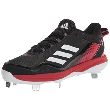 Imagem de adidas Sapato de beisebol masculino Icon 7, Preto/Branco/Team Power Red, 14