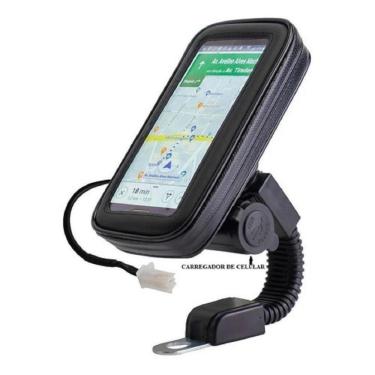 Imagem de Suporte De Celular 6.5 Moto Com Carregador Usb E Case 360