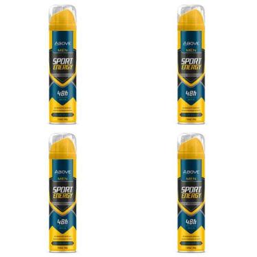 Imagem de Kit 4 Und Desodorante Aerosol Above Sport Energy Masculino 48H 90G