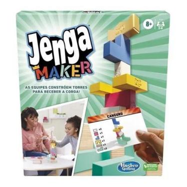 Imagem de Jogo Divertido Jenga Maker Blocos Cartas Hasbro Original F4528 200 Con