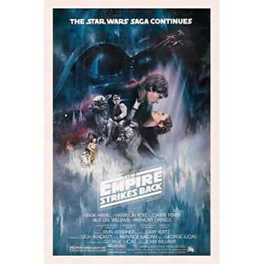 Imagem de Poster Decoração The Star Wars Saga Continues The Empire Strikes Back Movie Filme Repro em Tela"canvas" ou Arte em Papel (Arte Paper, 50cm X 75cm)