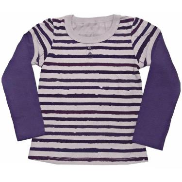 Imagem de Blusa m.longa 100% algodão c/ sobreposição Mangas nº 4 ao 16