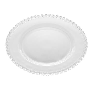 Imagem de Prato Raso de Cristal Coração Transparente 28cm Lyor