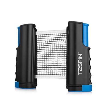 Imagem de T2Spin Rede de pingue-pongue retrátil premium – Rede de tênis de mesa – Acessórios de pingue-pongue – Equipamento de pingue-pongue – Acessórios para tênis de mesa – Vem com bolsa grande de