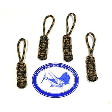 Imagem de Lobo Marine Products Pacote com 4 puxadores de zíper de paraquedas para Jeep e parte superior macia para barcos, feito nos EUA CAMO