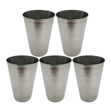 Imagem de Kit 5 Copos De Inox Multiuso 10cm 200ml