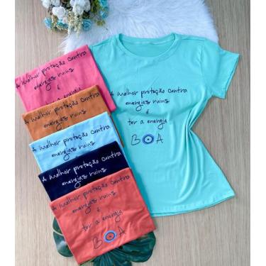 Imagem de Kit Revendedora 10 Unidades Blusa Tshirt Casual Dia A Dia  Feminina Co