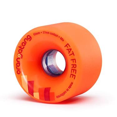Imagem de Orangatang Rodas de skate de longboard Freeride 65 mm 80a sem gordura (laranja, conjunto de 4)